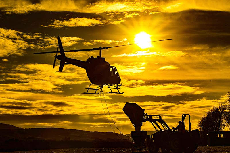 Dry Speading Helicopter Nevada