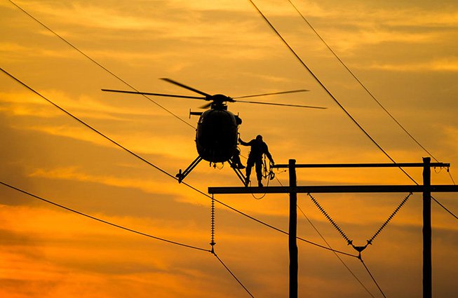 Nevada Transmission Line Construction Helicopters
