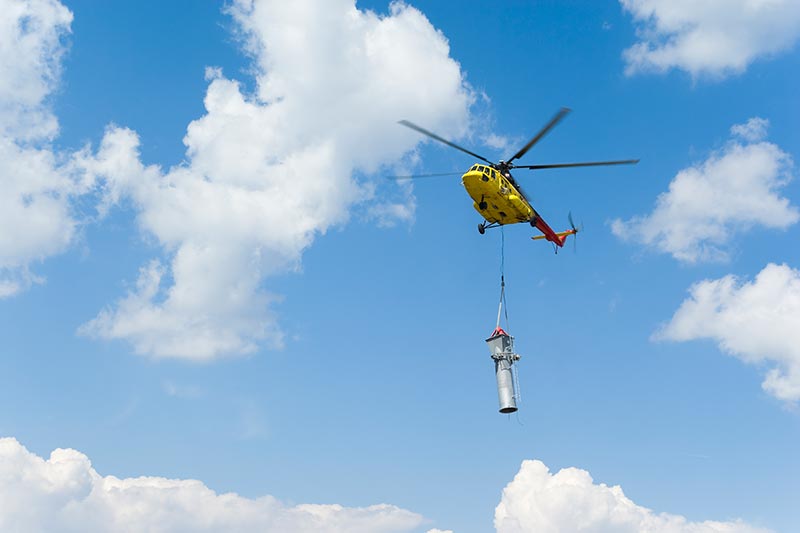 Tower Construction by Helicopter in Nevada