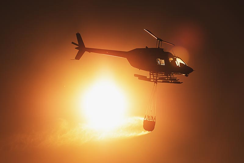 Firefighting Helicopter in Nevada